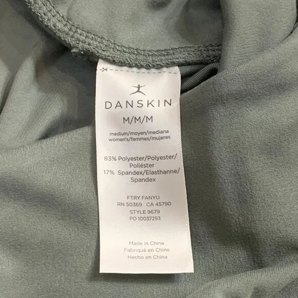 NWT Danskin High-Waisted Leggings Green Full Length Pockets Size M Women - Picture 7 of 13